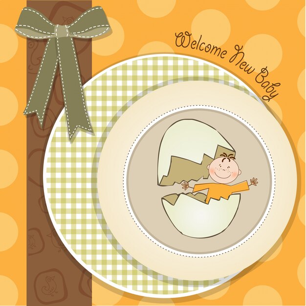 Free vector welcome new baby card