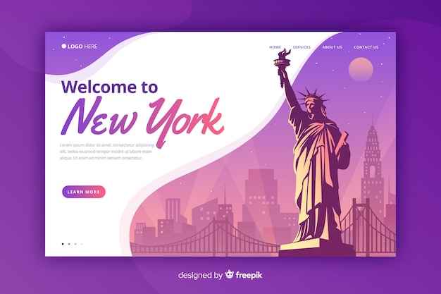 Welcome to new york landing page