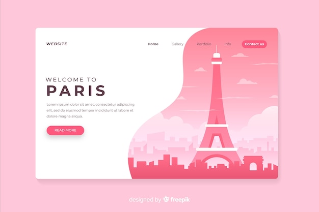 Welcome to paris landing page