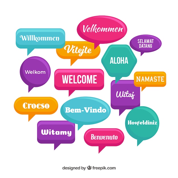 Welcome pattern in different languages