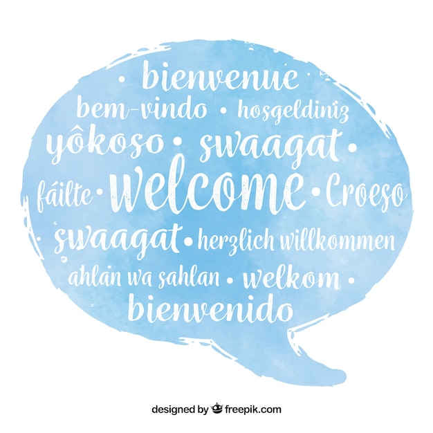 Free vector welcome pattern in different languages