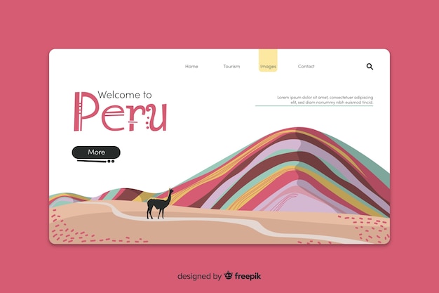Welcome to peru landing page template