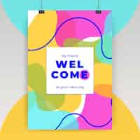 Free vector welcome poster template