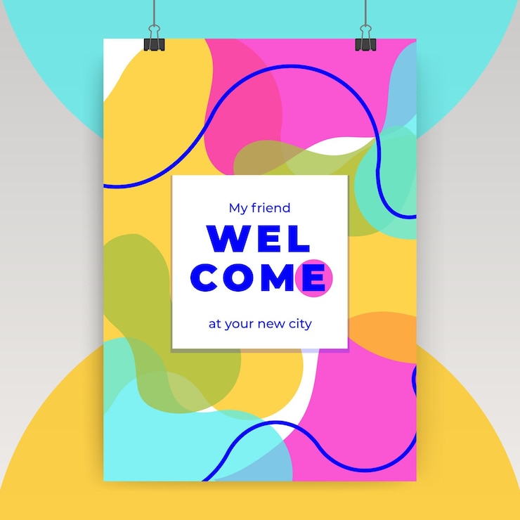 Free Vector welcome poster template