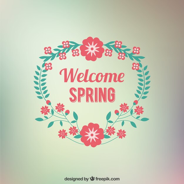 Welcome Spring floral card 