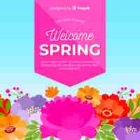 Free vector welcome spring