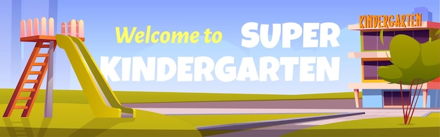 Welcome to super kindergarten poster.