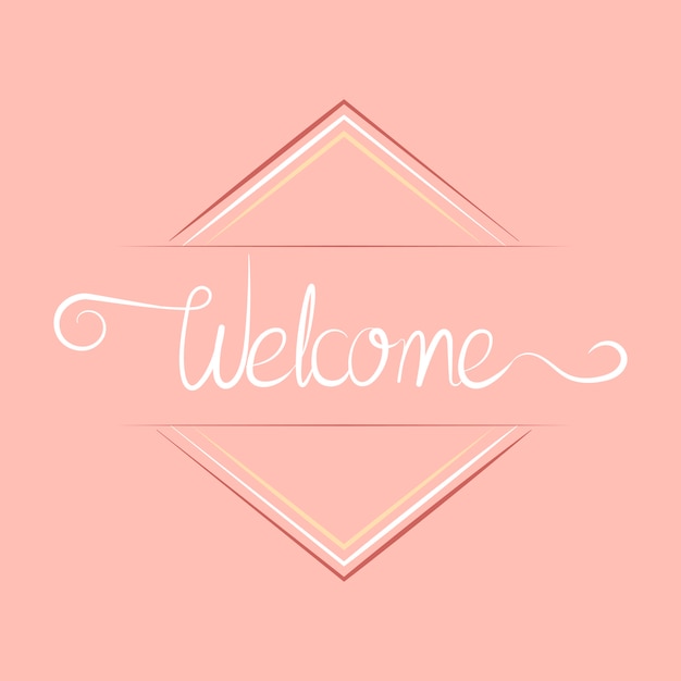 Welcome typography badge design