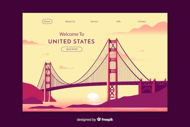 Welcome to united states landing page template