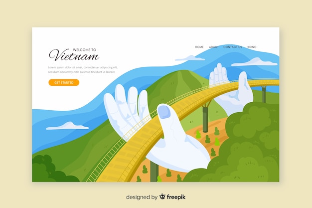 Welcome to vietnam landing page template