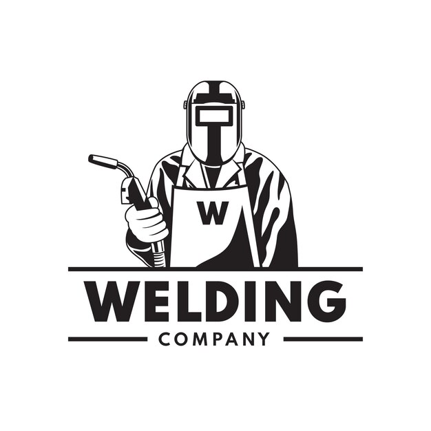 Welder logo template with details