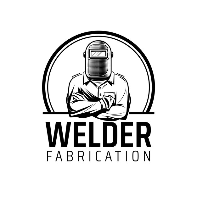 Welder logo template with details