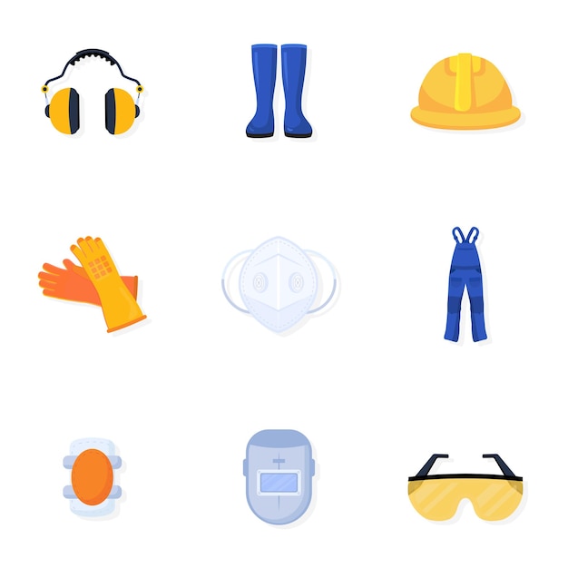 Free vector welder uniform illustrations collection