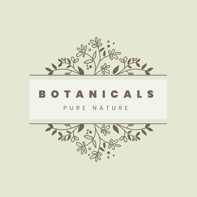 Wellness business logo template, floral editable design vector