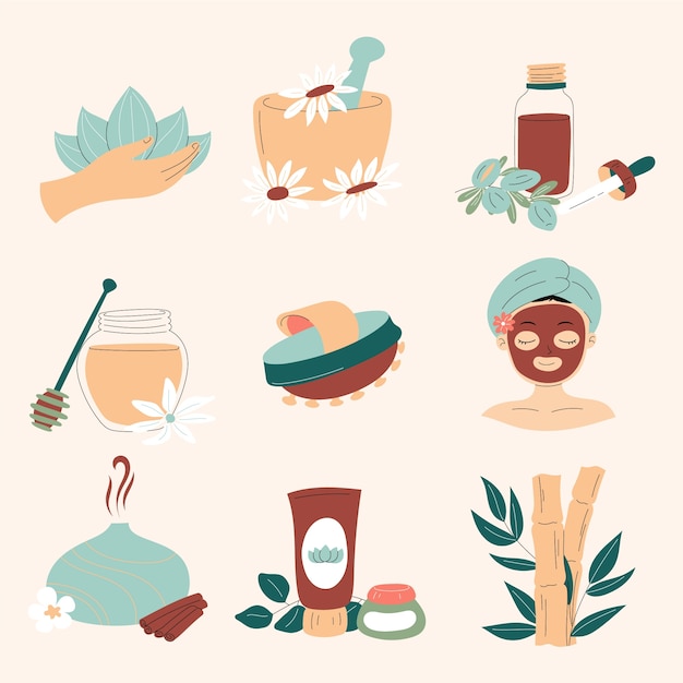 Free vector wellness elements design