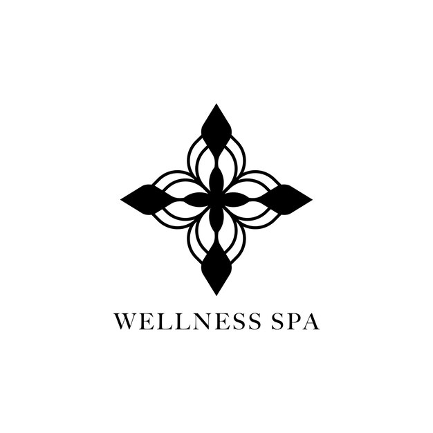 Wellness spa design logo vector