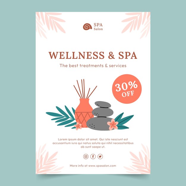 Wellness and spa design template
