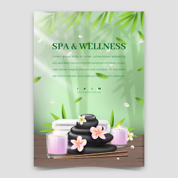 Free vector wellness and spa template design