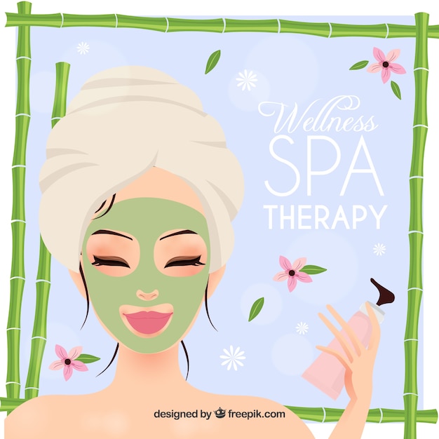 Free vector wellness spa therapy background