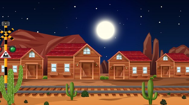 Western desert themed scene in nature