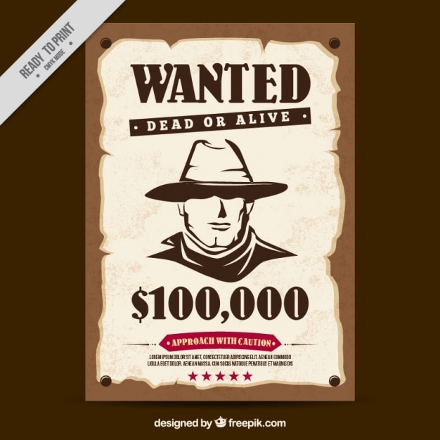 Western wanted poster 