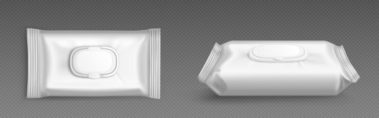 Free Vector wet wipes package png realistic illustration