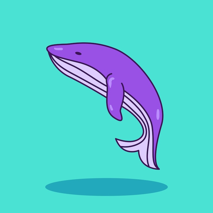 Free Vector whale icon doodle illustration