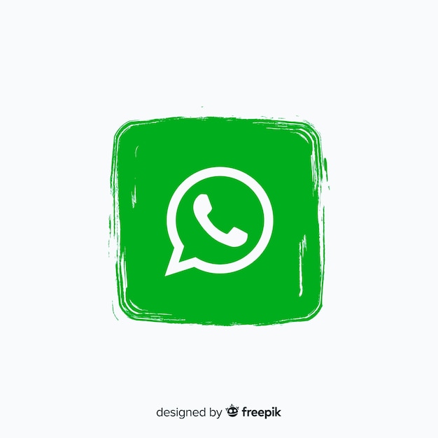 Free vector whatsapp icon in paint style