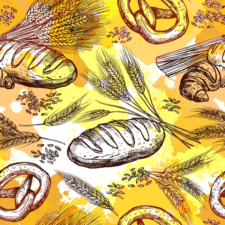 Free Vector wheat seamless pattern