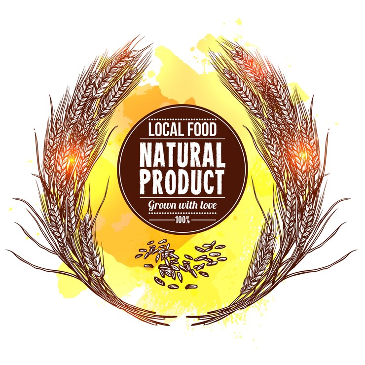 Free Vector wheat wreath illustration