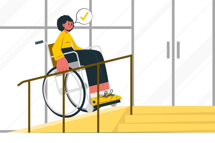 Free Vector wheelchair ramp concept illustration