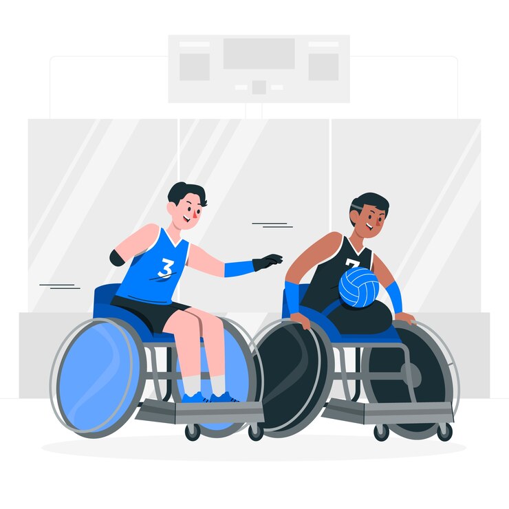 Free Vector wheelchair rugby concept illustration