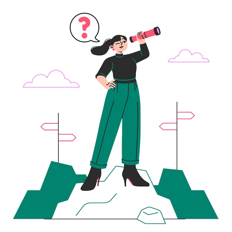 Free Vector where next concept illustration