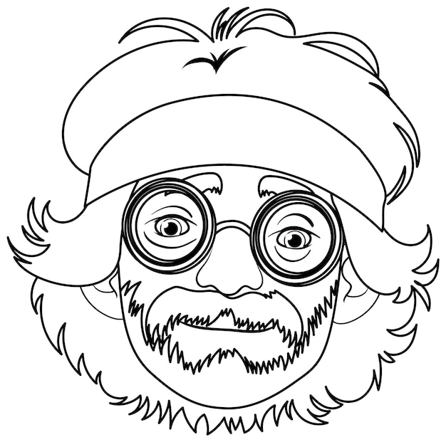 Free vector whimsical artist in beret and glasses