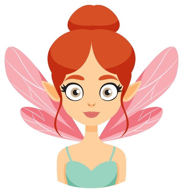Whimsical Fairy with Pink Wings