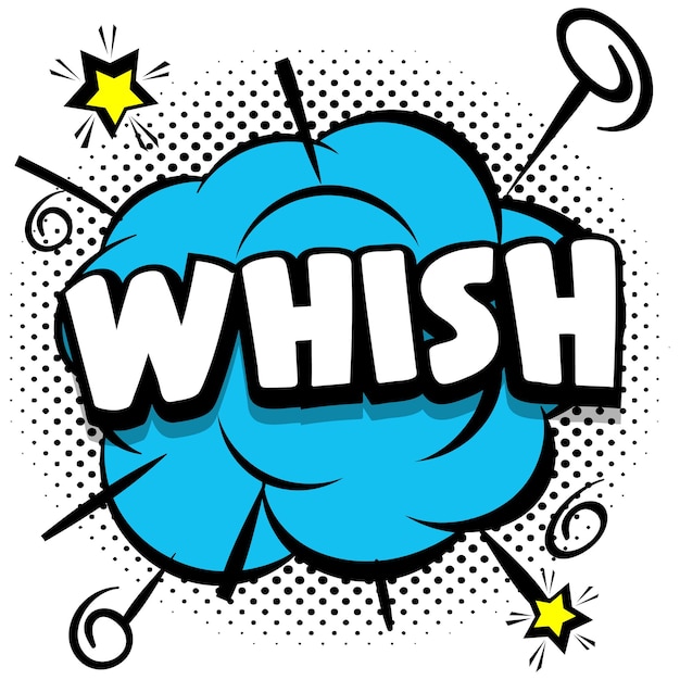 Whish Comic яркий шаблон с речевыми пузырями на красочных рамах