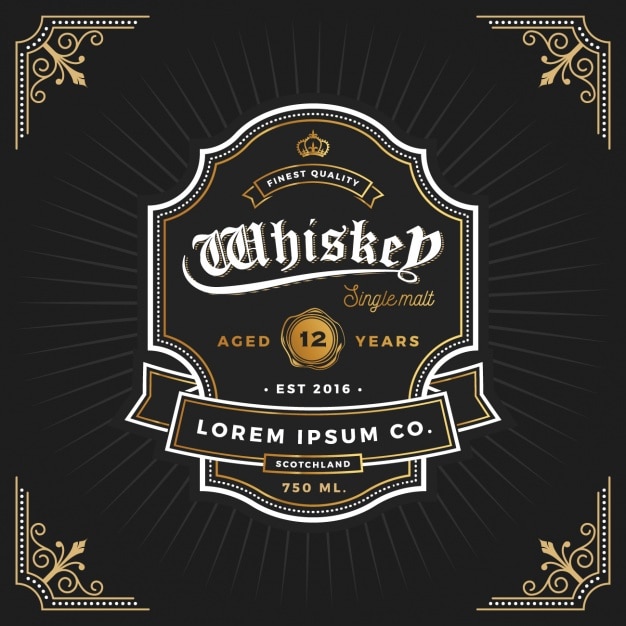 Whiskey label design