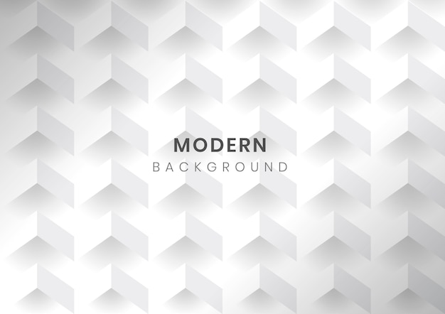 White 3d geometric modern background