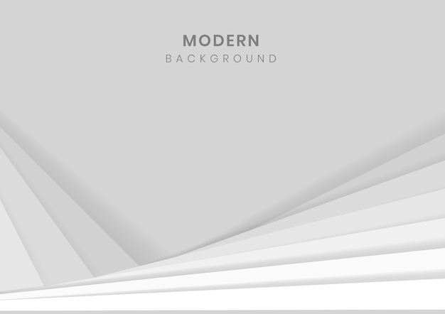 Free vector white 3d geometric modern background