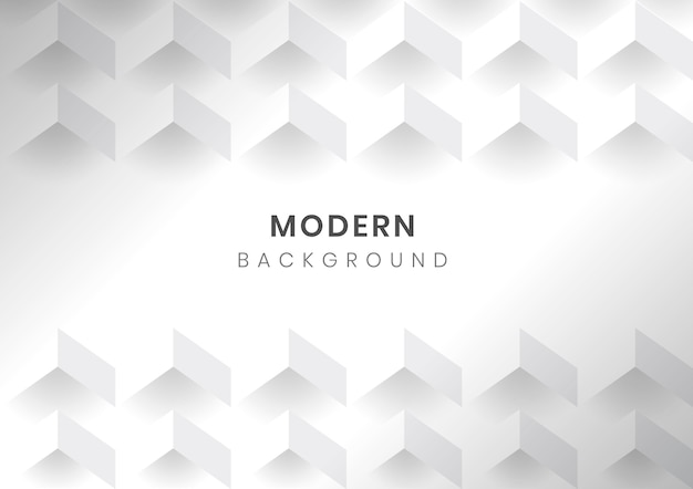 Free vector white 3d geometric modern background