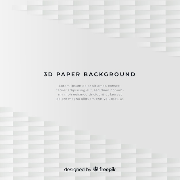 Бесплатное векторное изображение Белая 3d бумага стиль фона