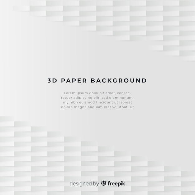 White 3d paper style background