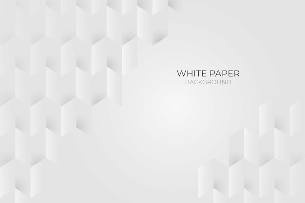 Free vector white 3d paper style background