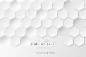 Free vector white 3d paper style background