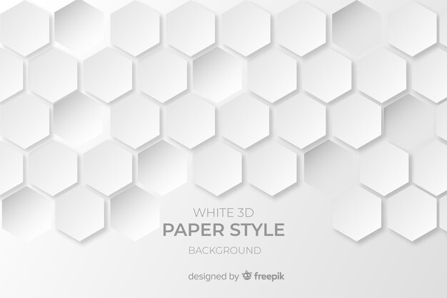 White 3d paper style background