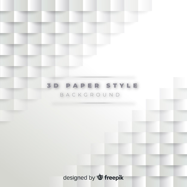 White 3d paper style background