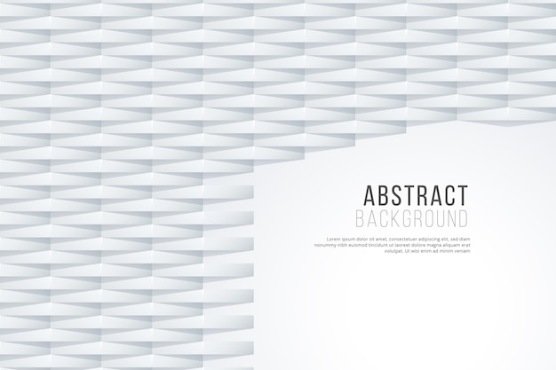 White abstract background in 3d paper design