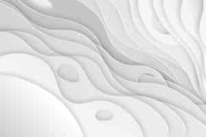 Free vector white abstract background in 3d paper style