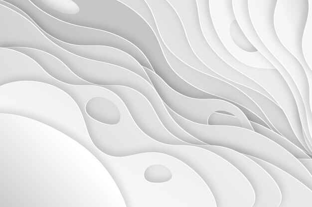 White abstract background in 3d paper style
