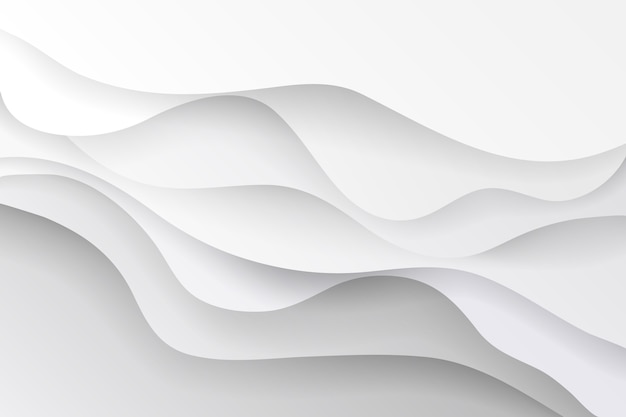 Free vector white abstract background in 3d paper style